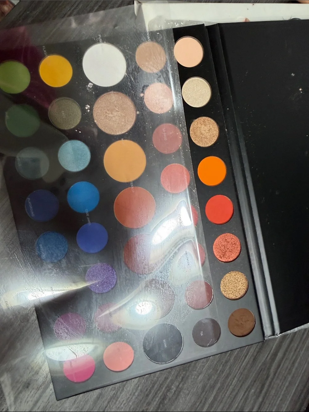 Morphe Eyeshadow Palette in Red, Orange, Yellow, Green, Blue, Purple, Pink, Gold